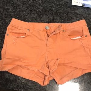 LC orange jean shorts